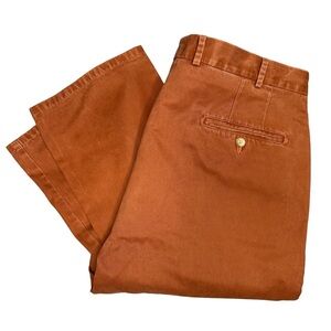 PETER MILLAR RALEIGH WASHED FLAT FRONT PIMA COTTON PANTS 36x37